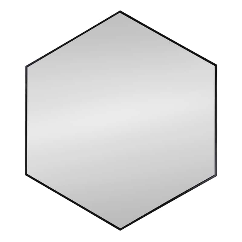 Kate and Laurel Rhodes 6-Sided Hexagon Wall Mirror - 30.75x34.75