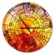 preview thumbnail 9 of 8, Designart 'Return of Stained Glass' Oversized Modern Wall CLock