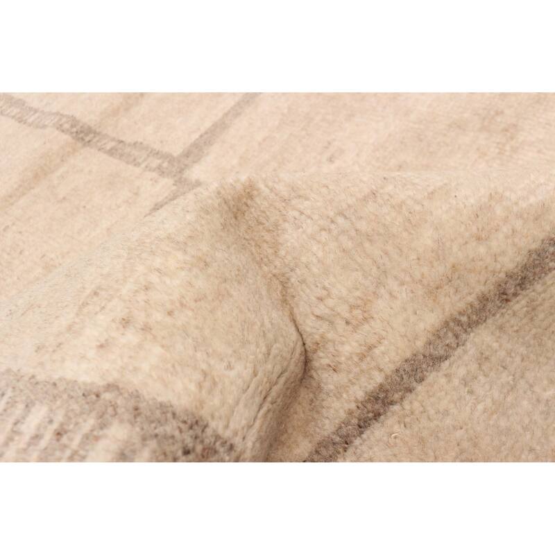 ECARPETGALLERY Hand-knotted Tangier Beige Wool Rug - 5'2 x 8'0