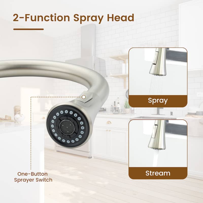 Smart Touchless Single Handle Pull-Down Sprayer Kitchen Faucet with Infrared Sensor and Smart Voice Control
