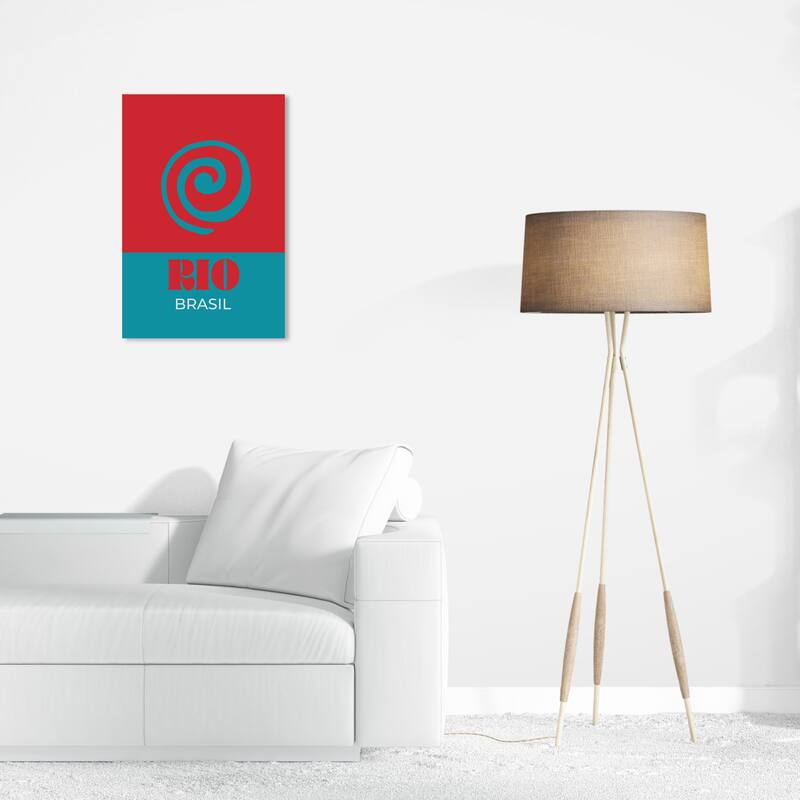 Wynwood Studio Canvas World and Countries Travel to Rio Red and Teal Modern & Contemporary Wall Art Canvas Print - 24 x 16
