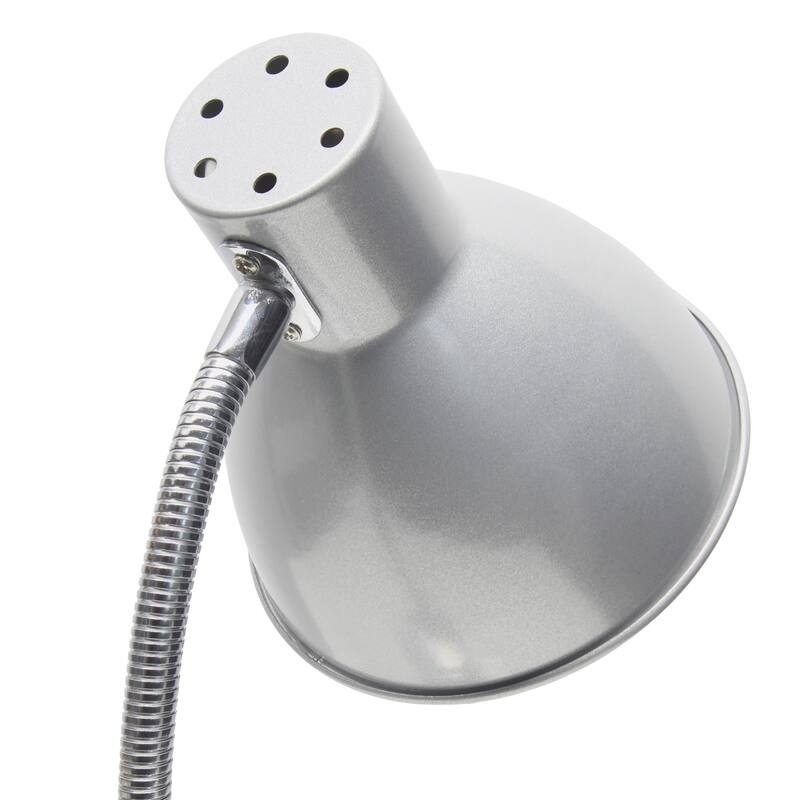 Gooseneck Desk Lamp with Adjustment Shade - 16.25" - Silver