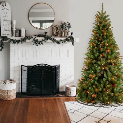 National Tree Company 6.5 ft. North Valley Spruce Tree with Multicolor Lights - 6.5 Foot