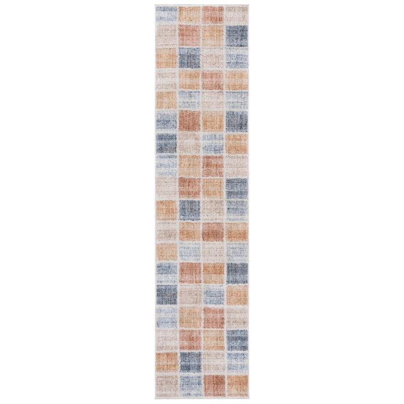 SAFAVIEH Scarlett Almute Transitional Rug - 2' x 8' Runner - Beige/Ivory Rust