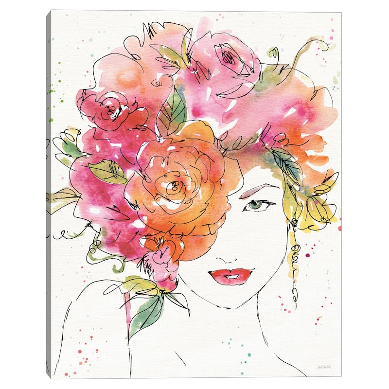 Floral Figures IV by Anne Tavoletti Canvas Art Print