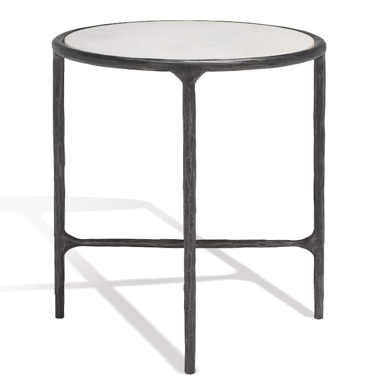 SAFAVIEH Couture Saliha Forged Metal Round End Table - 18" W x 18" L x 20" H - 18"W x 18"D x 20"H