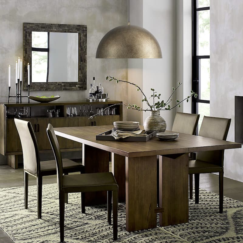1-Light Modern Industrial Oversized Dome Gold Leaf Pendant Kitchen Island Lighting - 19.6 in. W x 11 in. H