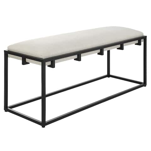 Uttermost Paradox Iron and Fabric Bench