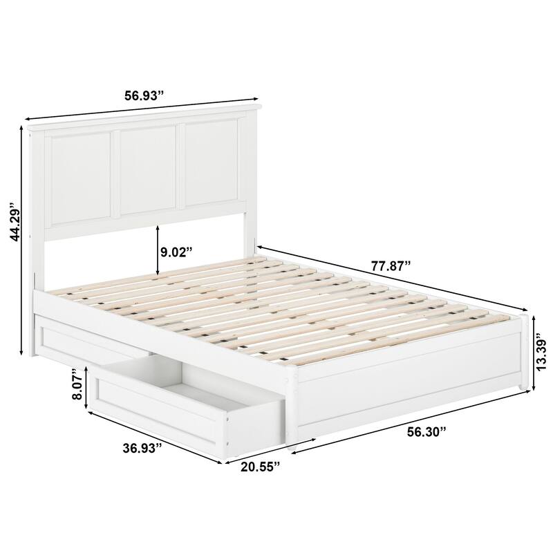 Felicity Platform Bed with Panel Footboard and Storage Drawers