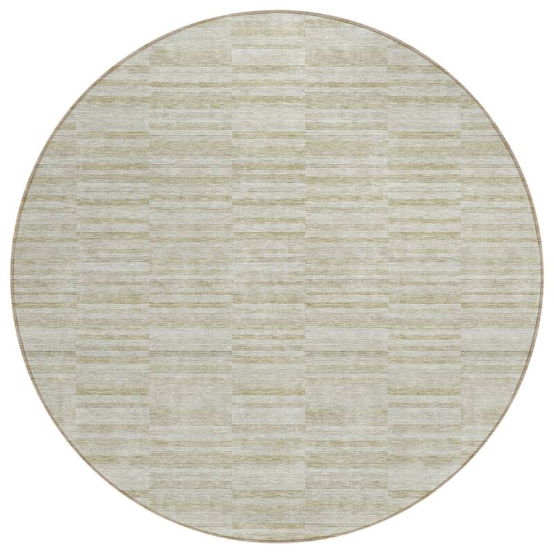 Machine Washable Indoor/ Outdoor Chantille Contemporary Blocks Rug