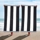 preview thumbnail 31 of 48, Cabana Stripe Oversized Cotton Beach 2 Piece Towel Set by Superior Charcoal