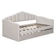 preview thumbnail 3 of 16, Twin size Velvet Daybed w/ Trundle Upholstered Bed Frame & USB Charging Ports Platform Bed, No Box-spring Needed, Easy Assembly