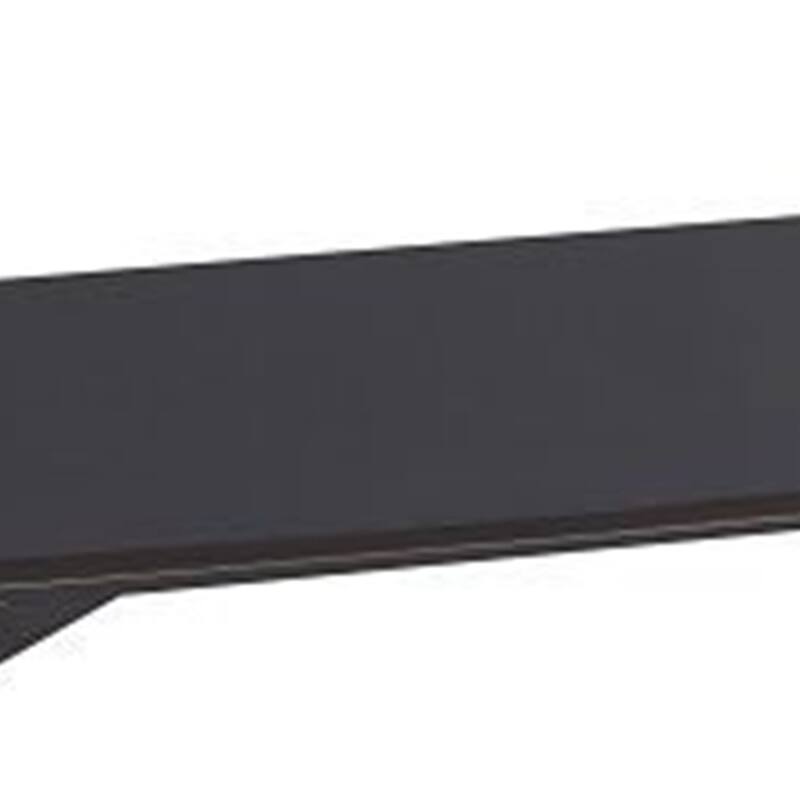 Iora 71 Inch Dining Table, Industrial Style, Rounded Corners, Black Wood