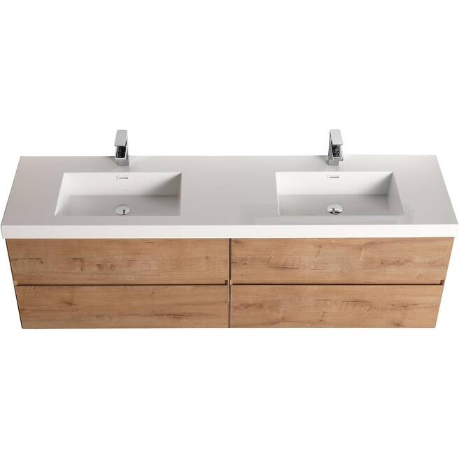 Blossom Assisi 72 Inch Wall Mounted Bathroom Vanity with Sink
