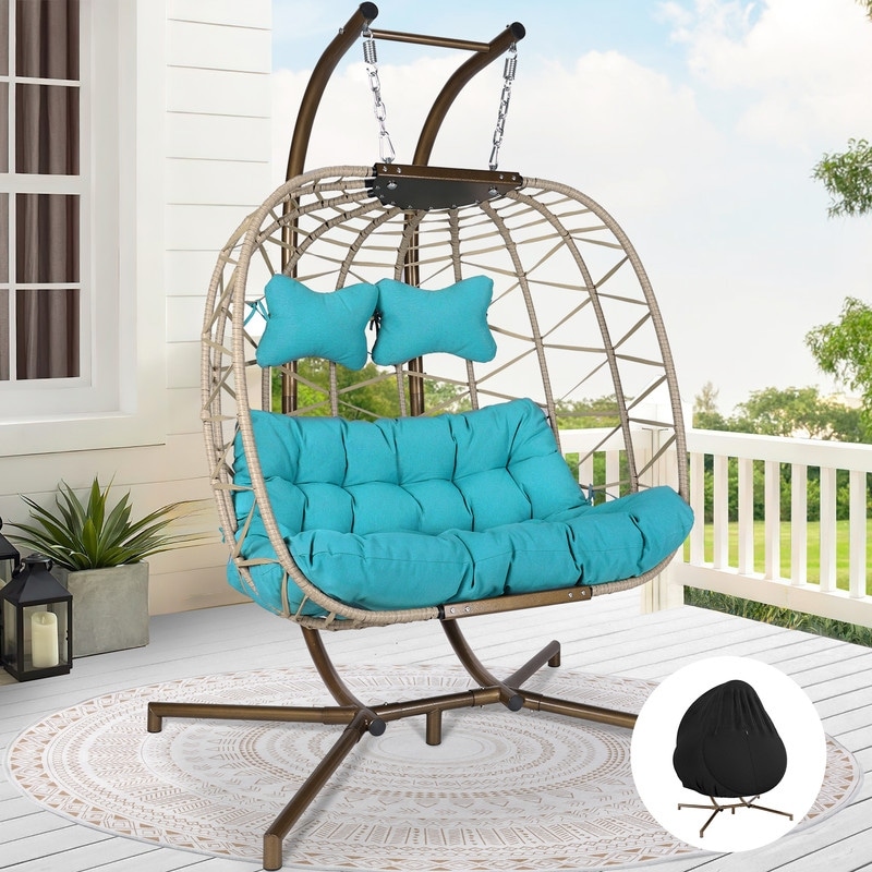 FINCATI Outdoor Indoor Double Swing Egg Chair with Stand Bed Bath Beyond 38939309