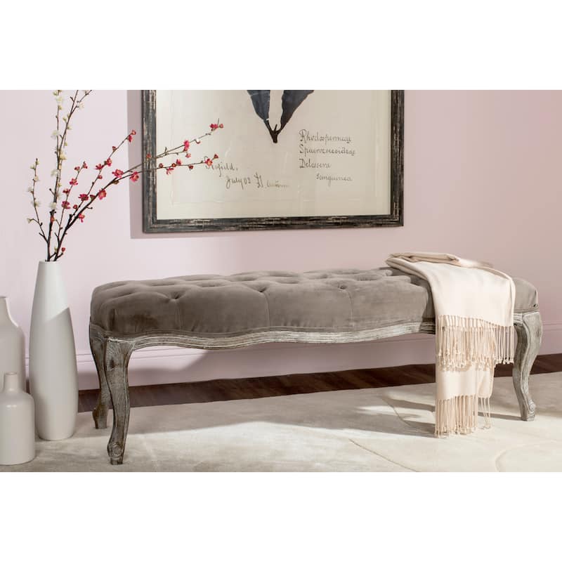 SAFAVIEH Shavon Bench - 52Wx18Dx18H - Mushroom