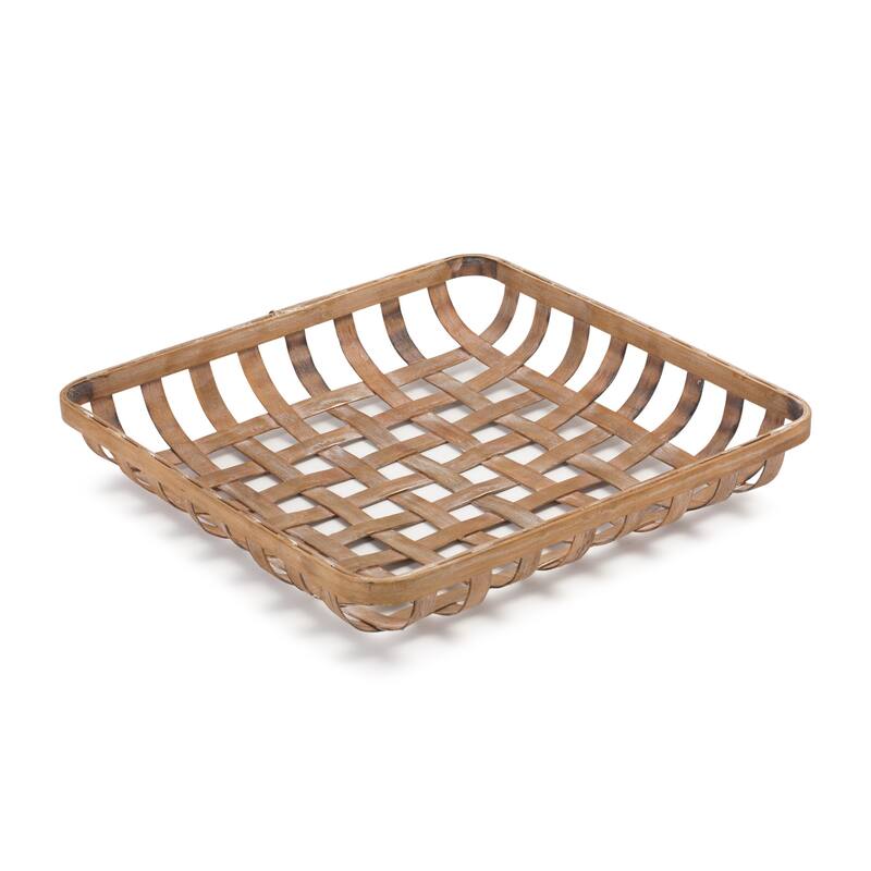 Bamboo Tray (Set of 2) - 17 x 17 x 3.25 - 17 x 17 x 3.25