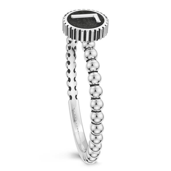 Shop Symbol Gamma Beaded Shank Ring In Sterling Silver Overstock 29925512