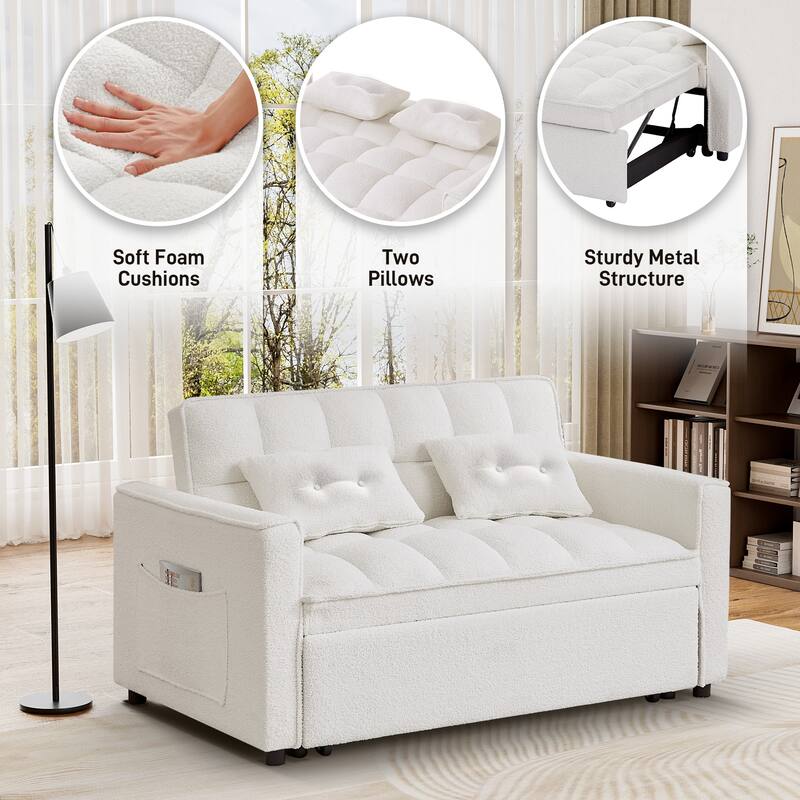 Ouyessir 3 in 1 Multi-Functional Convertible Sleeper Sofa Bed