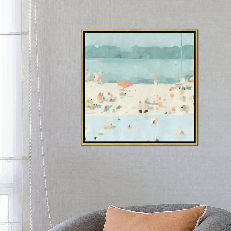 iCanvas "Sea Glass Sandbar II" by Emma Scarvey Framed Canvas Print