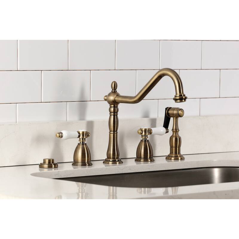 Kingston Brass Bel-Air 1.8 GPM Widespread Kitchen Faucet - Includes