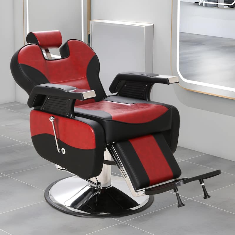 Upgrated Hydraulic Reclining Barber Chair Salon Chairs for Hair Stylist