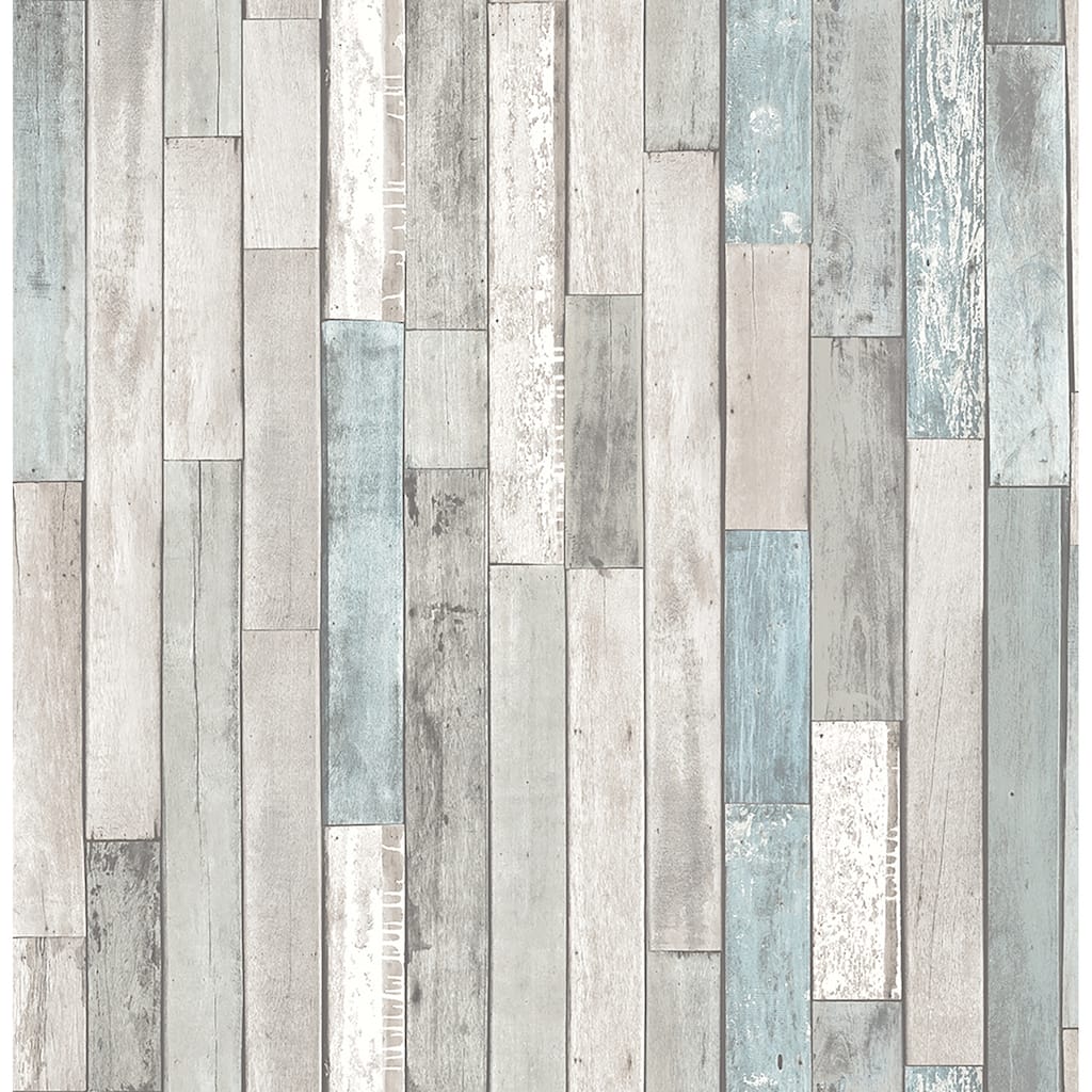 Brewster Barn Board Grey Thin Plank Wallpaper - 20.5 x 396 x 0.025