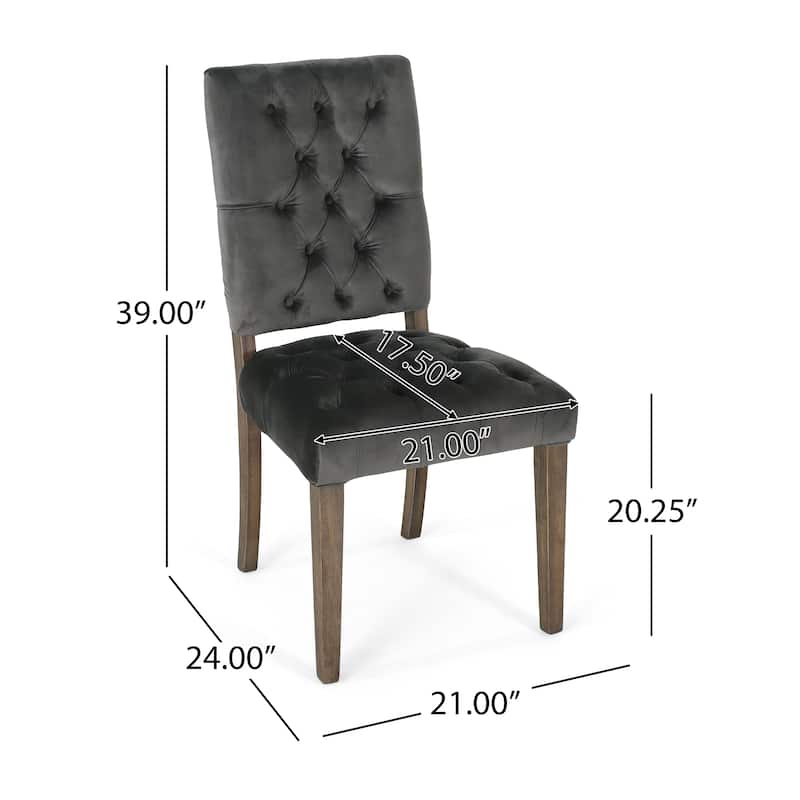 Kessler Tufted Dining Chairs by Christopher Knight Home