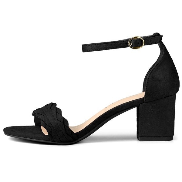 low ankle strap heels