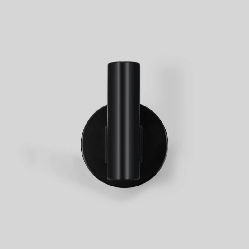 Lumi Home Furnishings Modern Wall Single Hook - 2-Pack - Matte Black