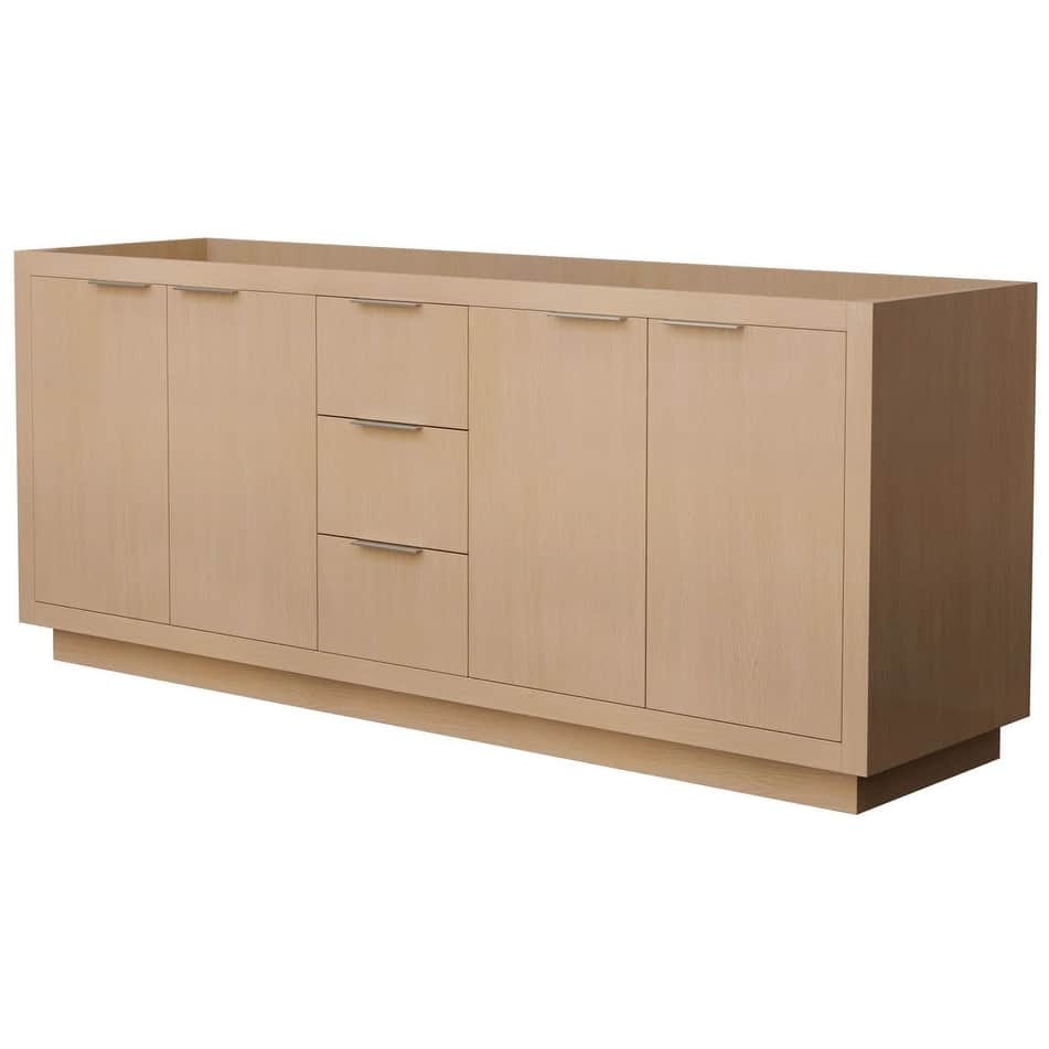 Wyndham Collection Maroni 80" Double Free Standing Vanity Cabinet Only
