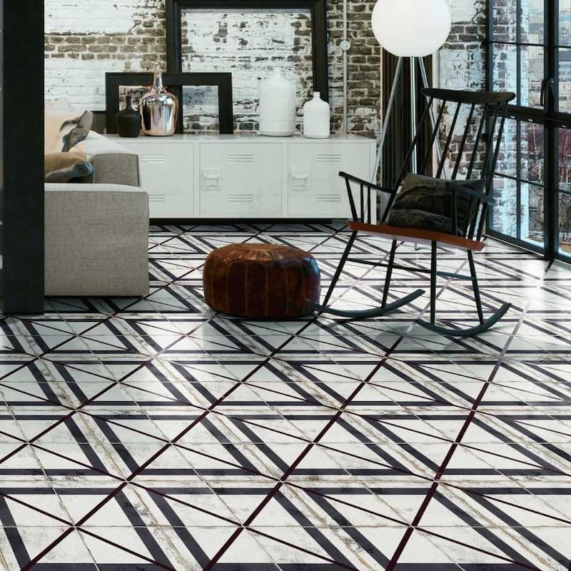 Metallici 8x8 Brown Matte Porcelain Patterned Tile - Floor, Wall, Backsplash
