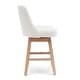 preview thumbnail 36 of 55, Boucle Polyester Upholstered Swivel Counter Stool - Foot Glides