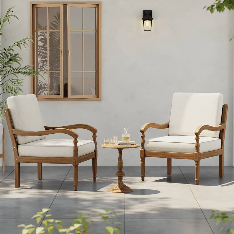 Christopher Knight Home- Jasie Acacia Wood Outdoor Club Chair
