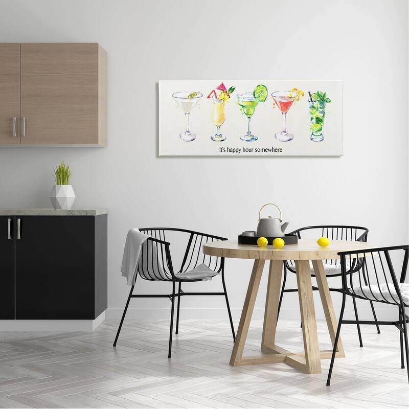 Stupell Happy Hour Somewhere Cocktails Canvas Wall Art by Susan Jill