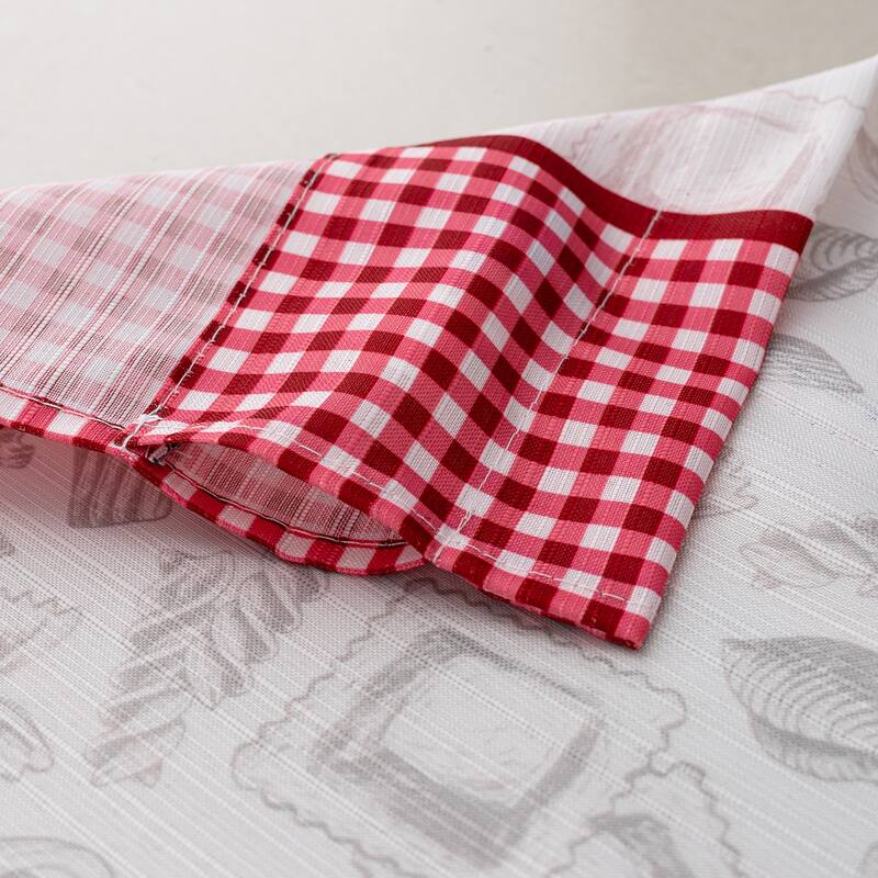 Cucina Pasta Chef Kitchen Curtain Set