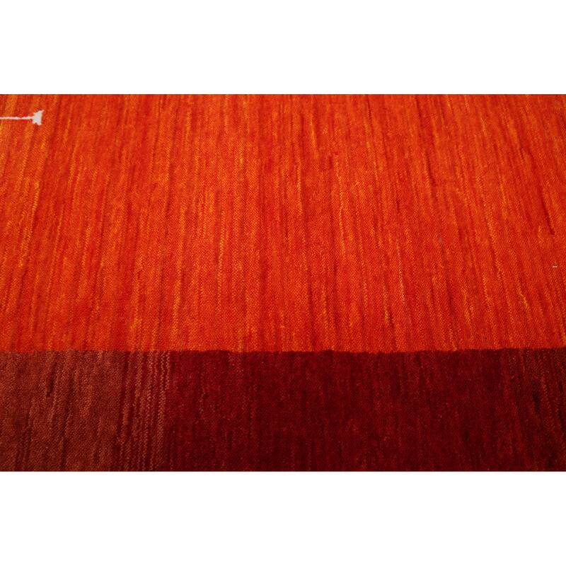 ECARPETGALLERY Hand Loomed Kashkuli Gabbeh Light Red Wool Rug - 5'7 x 8'0