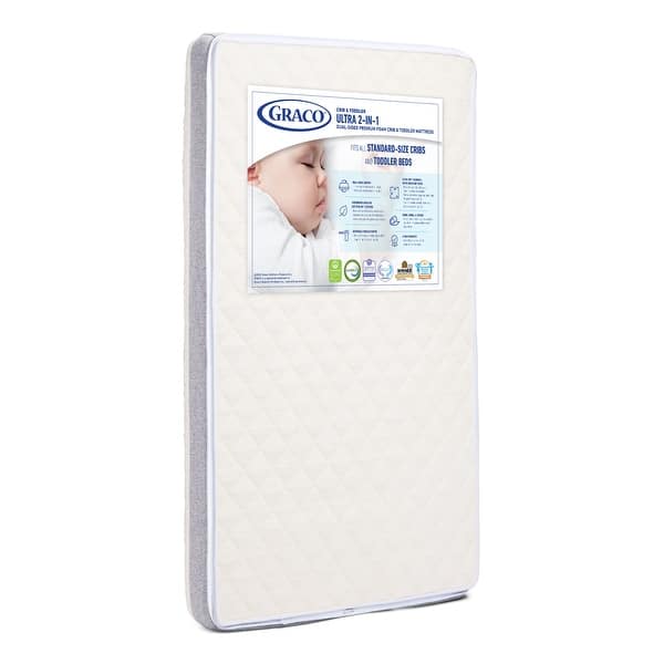 slide 2 of 13, Graco Ultra-Premium 2-in-1 Crib Mattress, 2021 Edition