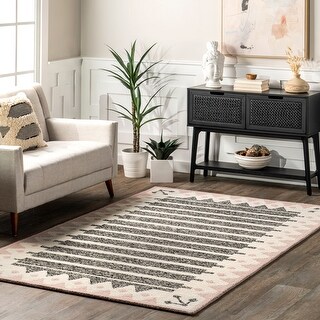 Nuloom Eija Transitional Striped Wool Area Rug - Bed Bath & Beyond ...