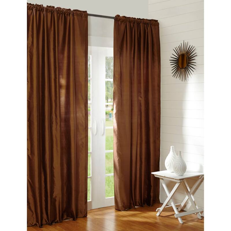 Dupioni Silk Rod Pocket 96-inch Curtain Panel - 42 x 96