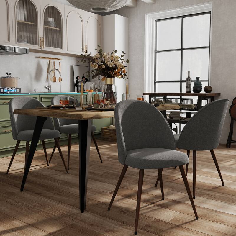 Homy Casa Modern Upholstered Dining Chair with Comfortable Backrest