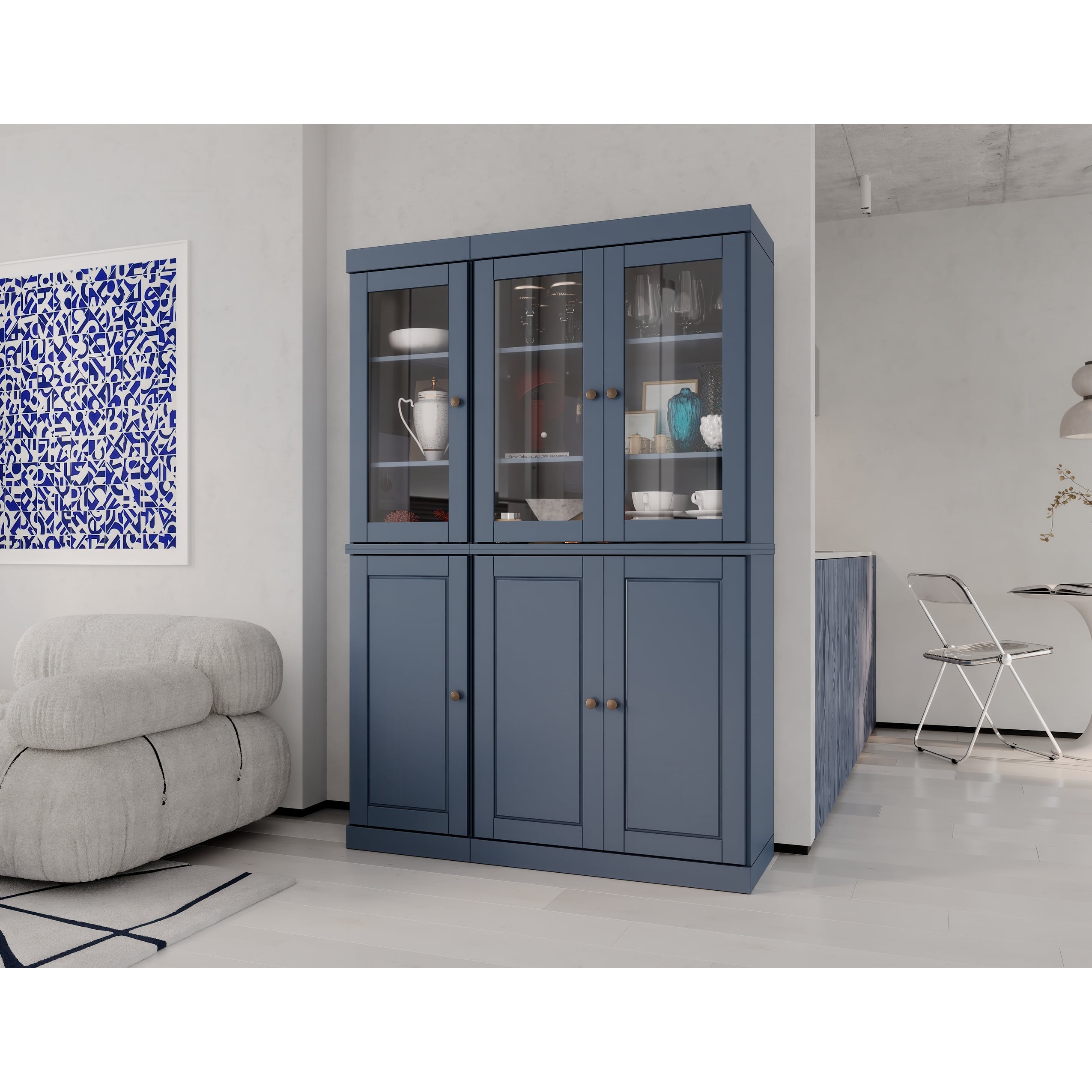 Option Antique Blue - Clear Glass-Solid