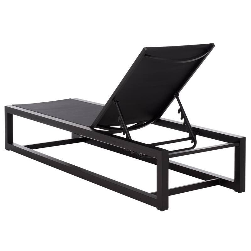 SAFAVIEH Outdoor Living Logan Aluminum Lounger - 79"W x 27"D x 14"H