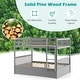 preview thumbnail 10 of 8, Costway Full over Full Bunk Bed Platform Wood Bed with Trundle &