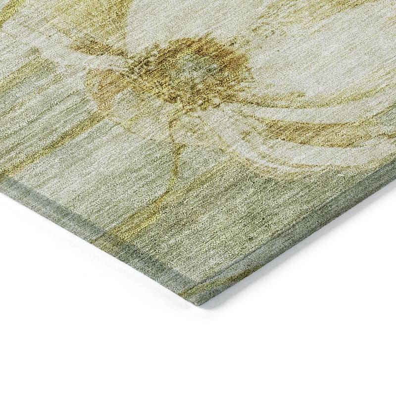 HomeRoots Floral Transitional Rectangle Outdoor Rug