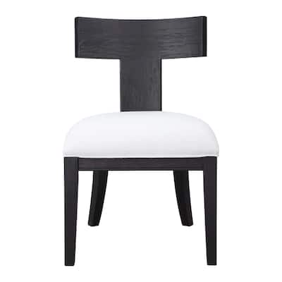 Uttermost Idris 21" Wide Klismos Style Chair with Slubbed Fabric