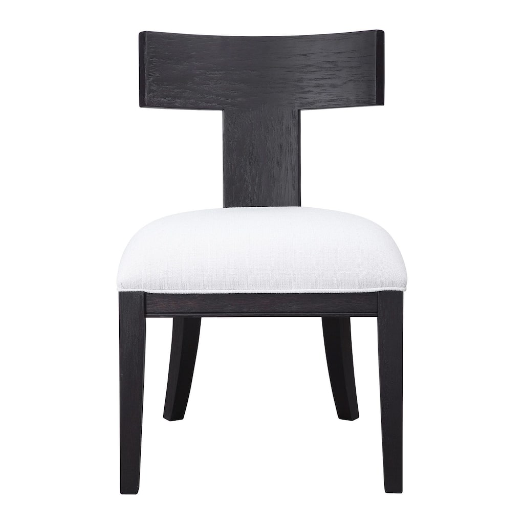 Uttermost Idris 21" Wide Klismos Style Chair with Slubbed Fabric
