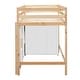 preview thumbnail 11 of 9, Twin Size Solid Pine Loft Bed with Built-in Storage Wardrobe, 2-Windows, Safety Guaranteed, No Box Spring Needed, Natural/White