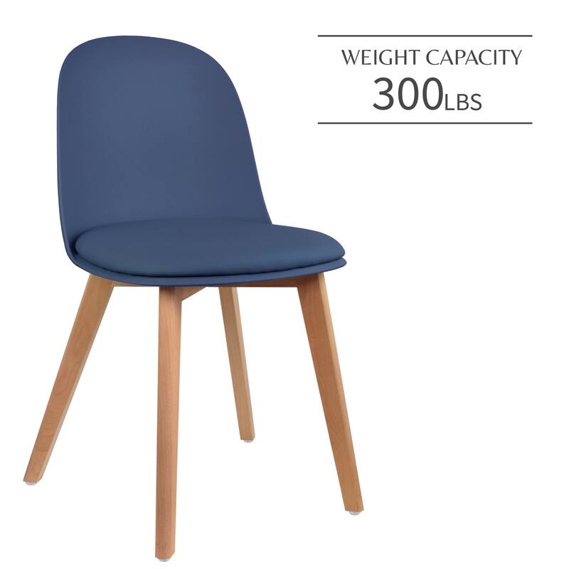Set of 2 Modern Plastic Side Chairs with Wire Chrome Legs Ergonomic Dining Chairs for Kitchen, Dining Room, Office & Living Room