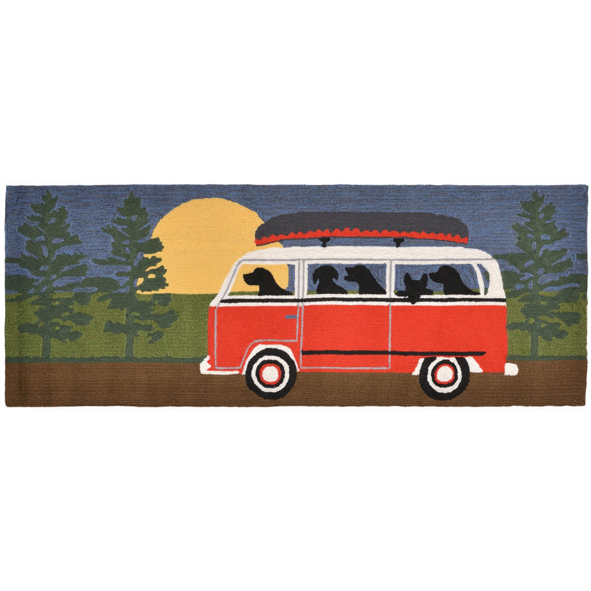 Lush Decor Frontporch Camping Trip Indoor/Outdoor Rug